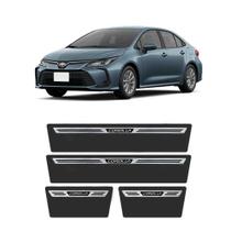 Kit Soleira Aço Escovado NP - Protetor Premium Corolla 2020 2025