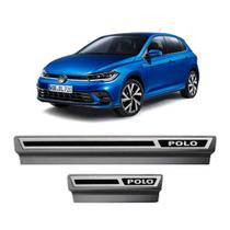 Kit Soleira Aço Escovado NP - Protetor Premium Polo 2018 a 2025 Kit Soleira Aço Escovado NP - Protetor Premium Polo 2018 a 2025