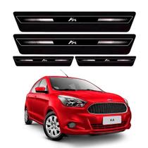 Kit Soleira Adesiva Premium Protetor Porta 8 Peças Ford Ka