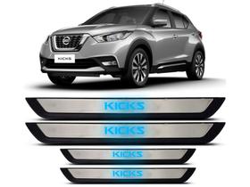Kit Soleira Com LED Nissan Kicks 2017 2018 19 2021 2022 2023