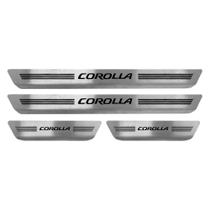 Kit Soleira Curvada Em Aço Inox Toyota Corolla todos os anos