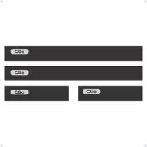 Kit Soleira da Porta Renault Clio Resinado Com Black Over Kit Soleira da Porta Renault Clio Resinado Com Black Over