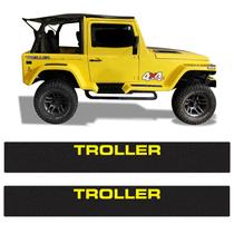 Kit Soleira da Porta Troller Rf 1995 Até 2000 Adesivo Preto Kit Soleira da Porta Troller Rf 1995 Até 2000 Adesivo Preto