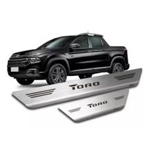 Kit Soleira De Porta Aço Inox Escovado Caminhonete Fiat Toro