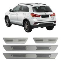 Kit Soleira De Porta Aço Inox Escovado Mitsubishi Asx Todos