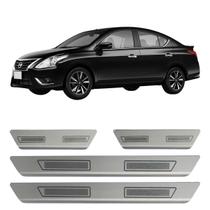 Kit soleira de porta aço inox escovado nissan versa Kit soleira de porta aço inox escovado nissan versa