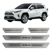 Kit soleira de porta aço inox escovado rav4 todos anos