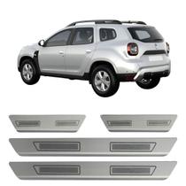 Kit Soleira De Porta Aço Inox Escovado Renault Duster Todos