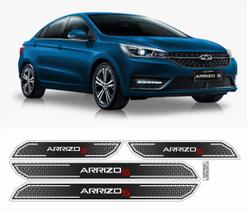 Kit Soleira Diamante Chery Arrizo 5 Cromado Resinado