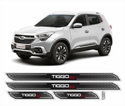 Kit Soleira Diamante Chery Tiggo 5x Cromado Resinado Kit Soleira Diamante Chery Tiggo 5x Cromado Resinado