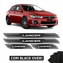 Kit Soleira Diamante Cromado Lancer 2012/2019 Com Black Over Kit Soleira Diamante Cromado Lancer 2012/2019 Com Black Over