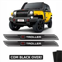 Kit Soleira Diamante Cromado Troller T4 2017 Com Black Over