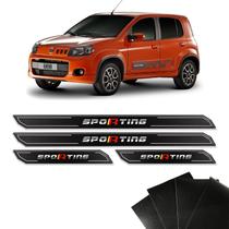 Kit Soleira Diamante Fiat Uno Sporting Com Protetor De Porta