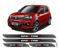 Kit Soleira Diamante Fiat Uno Sporting Cromada Resinada Kit Soleira Diamante Fiat Uno Sporting Cromada Resinada