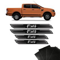 Kit Soleira Diamante Ford Ranger Fx4 Com Protetor de Porta