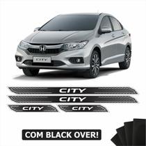 Kit Soleira Diamante Honda City 2015 2019 Com Black Over SL306