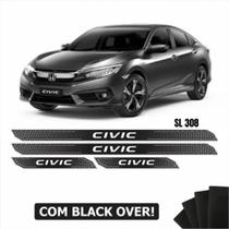 Kit Soleira Diamante Honda Civic G10 16/18 Com Black Over Kit Soleira Diamante Honda Civic G10 16/18 Com Black Over