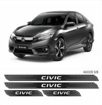 Kit Soleira Diamante Honda Civic G10 16/18 Cromado Resinado Kit Soleira Diamante Honda Civic G10 16/18 Cromado Resinado