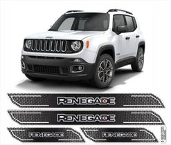 Kit Soleira Diamante Jeep Renegade 16/18 Cromado Resinado