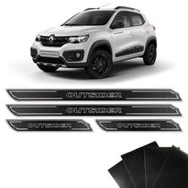 Kit Soleira Diamante Kwid Outsider Com Protetor De Porta