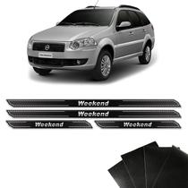 Kit Soleira Diamante Palio Weekend Com Protetor De Porta