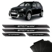 Kit Soleira Diamante Sandero Stepway 12 E Protetor De Porta