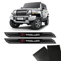 Kit Soleira Diamante Troller T4 2017 Com Protetor De Porta