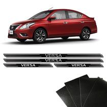Kit Soleira Diamante Versa 2012 A 2019 Com Protetor De Porta