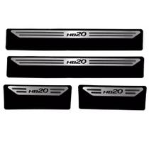 Kit Soleira Em Aço Inox Baixo Relevo Hyundai HB20 todos os anos Kit Soleira Em Aço Inox Baixo Relevo Hyundai HB20 todos os anos