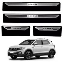 Kit Soleira Em Aço Inox Baixo Relevo Volkswagen T-Cross todos os anos Kit Soleira Em Aço Inox Baixo Relevo Volkswagen T-Cross todos os anos
