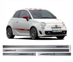 Kit Soleira Fiat Abarth Resinada Adesivo Aço Escovado
