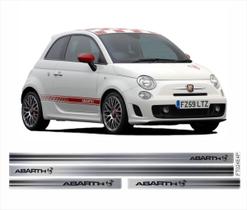 Kit Soleira Fiat Abarth Resinada Adesivo Aço Escovado