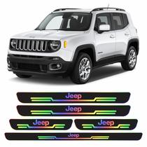 Kit Soleira Holográfica Jeep Renegade Portas E Porta Malas