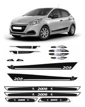 Kit Soleira + Maçaneta + Faixa + Porta Peugeot 208 Preto Kit Soleira + Maçaneta + Faixa + Porta Peugeot 208 Preto