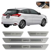 Kit soleira porta aço inox escovado toyota yaris