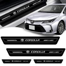Kit Soleira Protetor Porta Platinum Toyota Corolla 2020 2021 2022