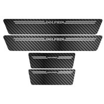 Kit Soleira Protetora Porta Premium Aço Carbono - Dolphin
