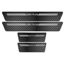 Kit Soleira Protetora Porta Premium Aço Carbono - Onix Plus