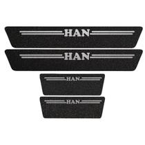 Kit Soleira Protetora Porta Premium Aço Escovado PVC - Han