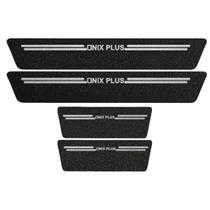 Kit Soleira Protetora Porta Premium Aço PVC - Onix Plus