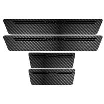 Kit Soleira Protetora Porta Premium Black Carbono - Dolphin