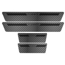 Kit Soleira Protetora Porta Premium Black Carbono - Fluence