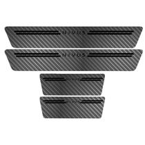 Kit Soleira Protetora Porta Premium Black Carbono - Nivus