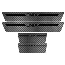 Kit Soleira Protetora Porta Premium Black Carbono - Onix