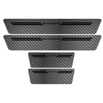 Kit Soleira Protetora Porta Premium Black Carbono Silverado