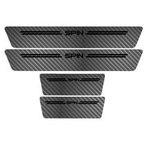 Kit Soleira Protetora Porta Premium Black Carbono - Spin