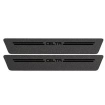 Kit Soleira Protetora Porta Premium Black PVC - Celta 2 PT