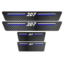 Kit Soleira Protetora Porta Premium Blue Carbono - 207