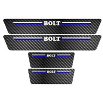 Kit Soleira Protetora Porta Premium Blue Carbono - Bolt