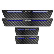 Kit Soleira Protetora Porta Premium Blue Carbono - Captur Kit Soleira Protetora Porta Premium Blue Carbono - Captur